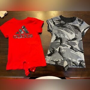 Adidas 6M Baby Snap Bottom Short Sleeve & Shorts One Piece